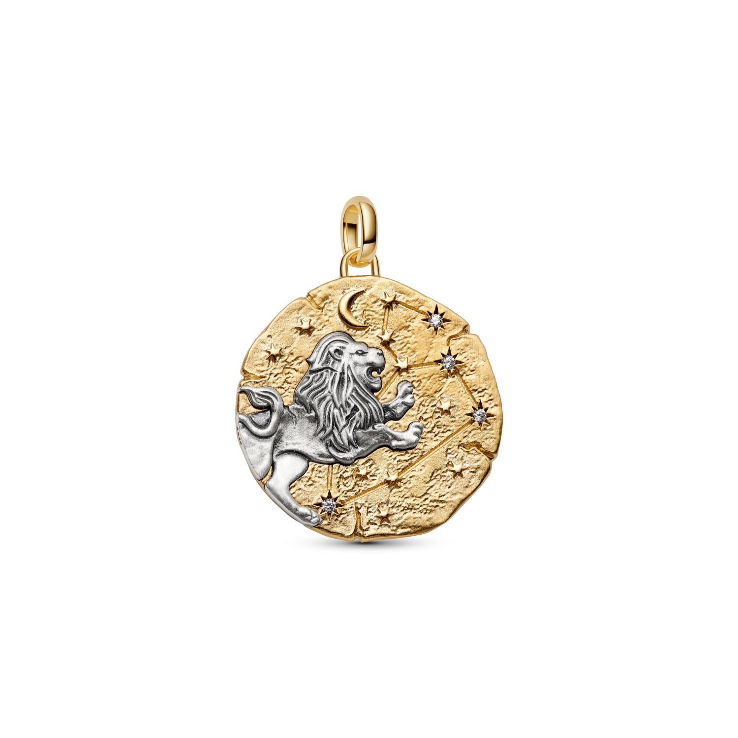 Pandora - Charm Medallion XL Leone "Luceat Lux Tua" Argento finitura oro