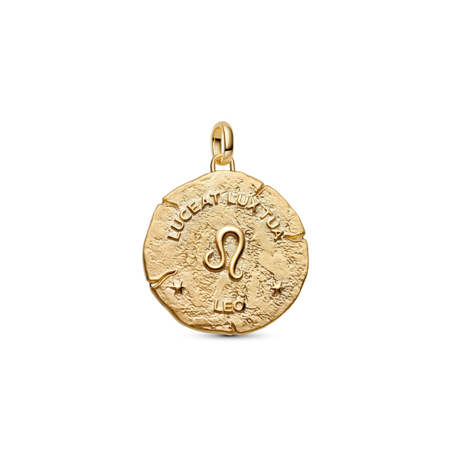 Pandora - Charm Medallion XL Leone "Luceat Lux Tua" Argento finitura oro