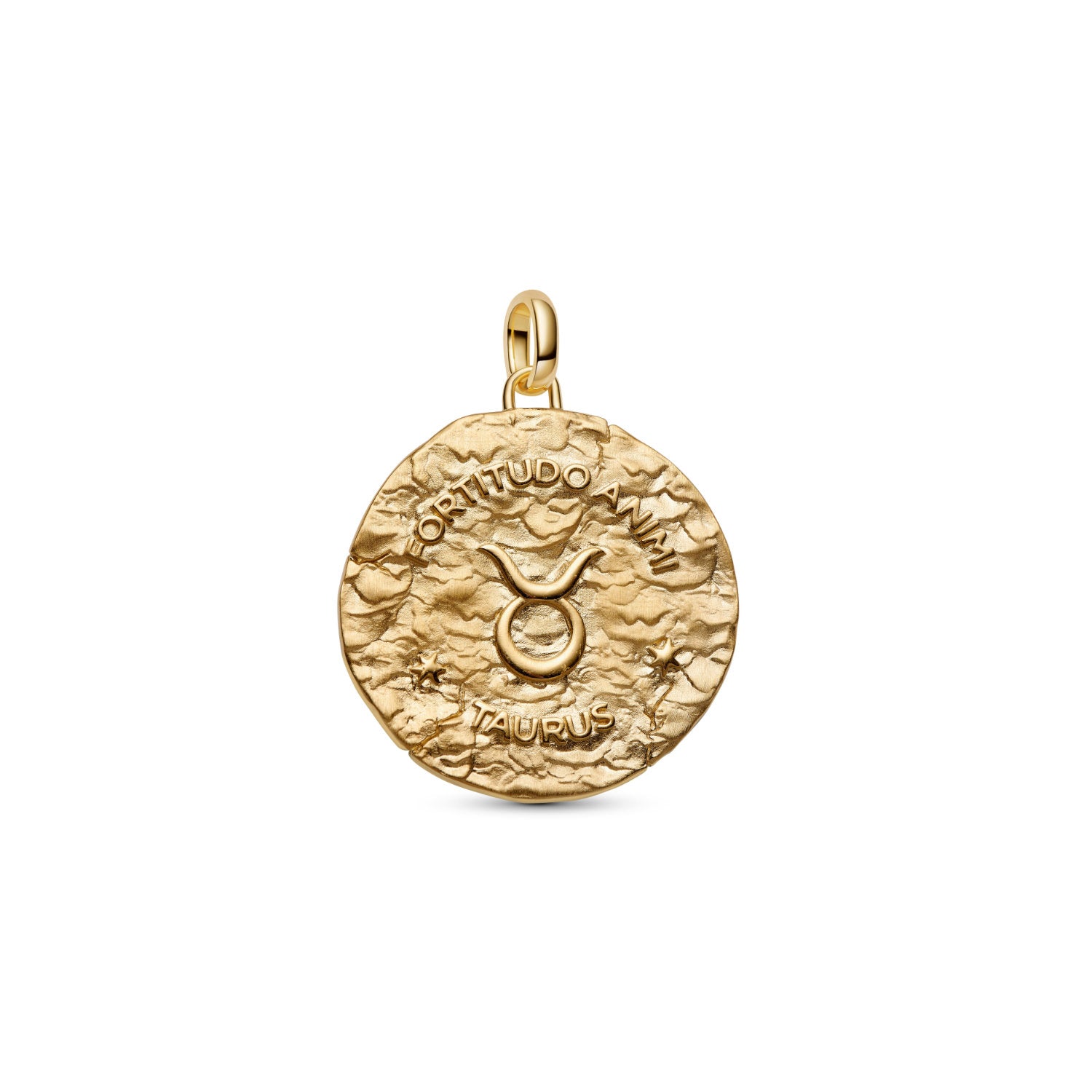 Pandora - Charm Medallion XL Toro "Fortitudo Animi" Argento finitura oro