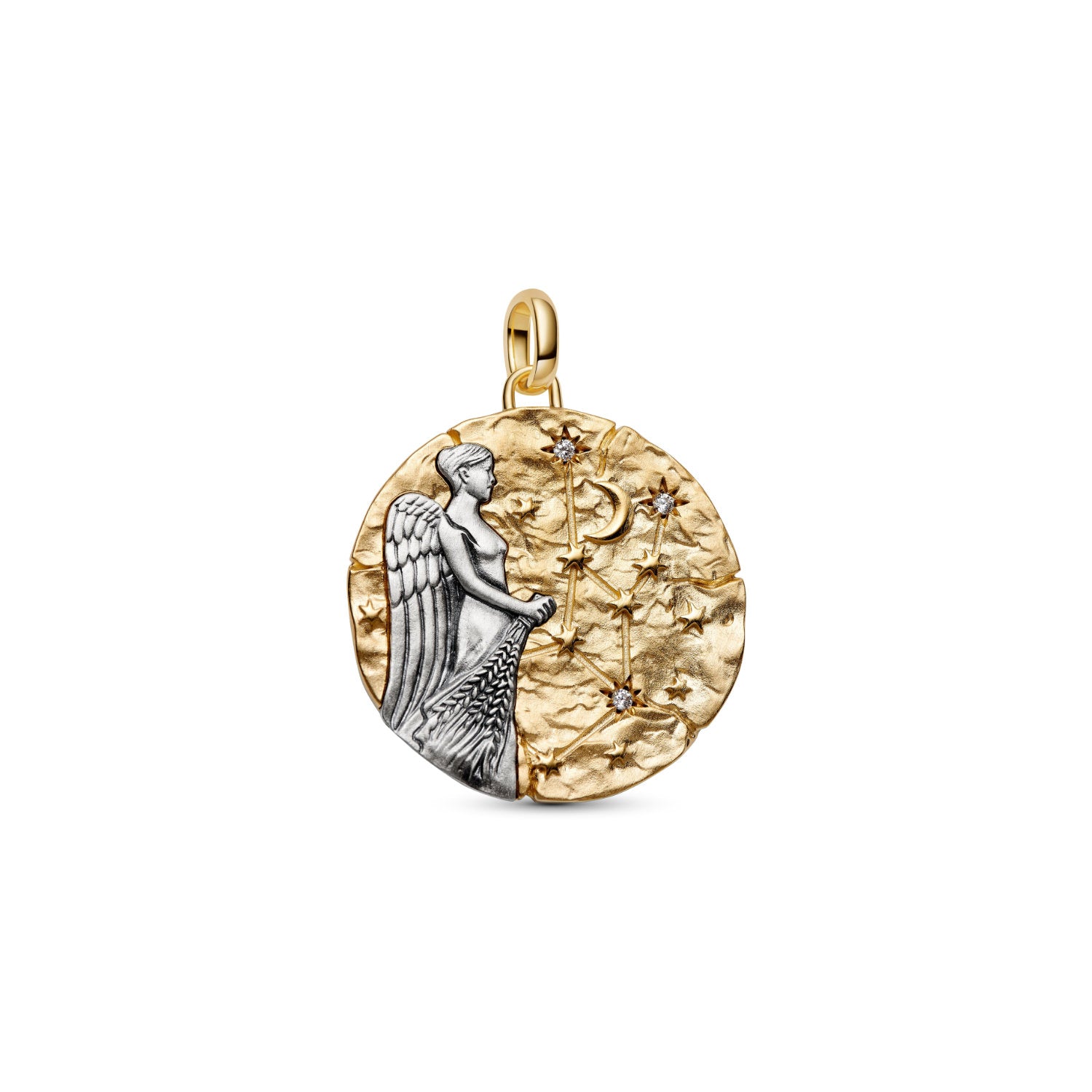Pandora - Charm Medallion XL Vergine "Animus Invictus" Argento finitura oro