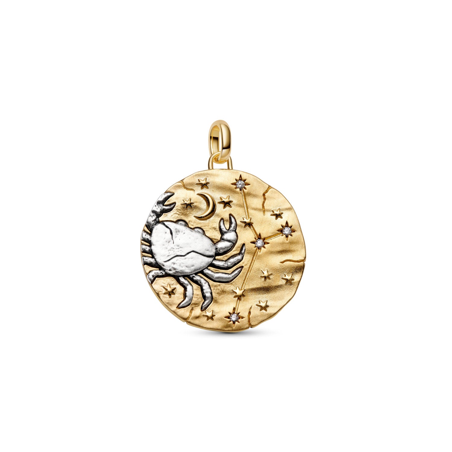 Pandora - Charm Medallion XL Cancro "Intuitio Animi" Argento finitura oro