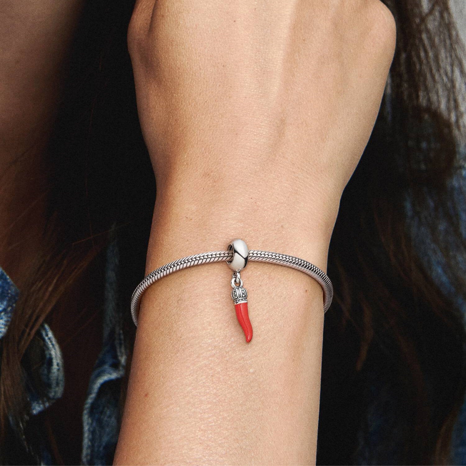 Pandora - Charm Pendente Cornino Portafortuna
