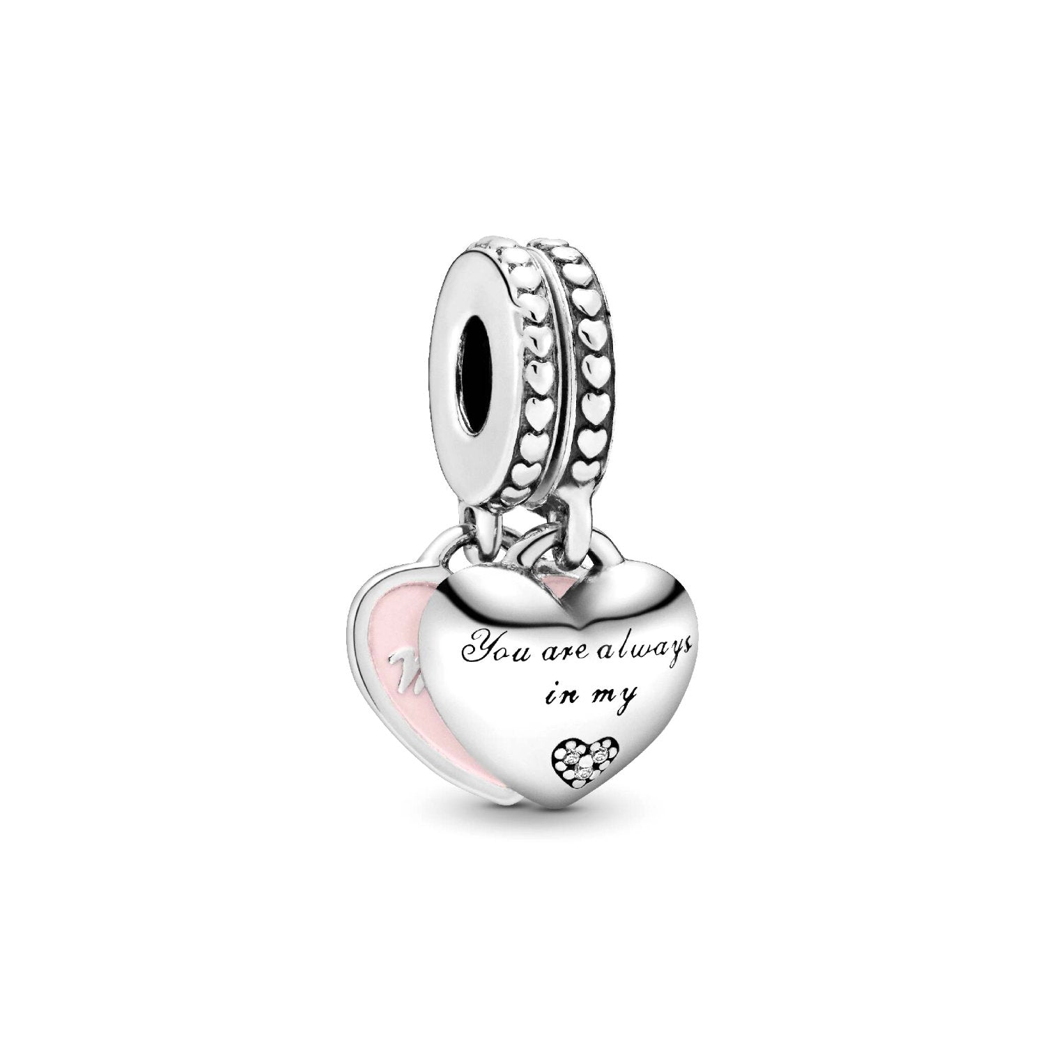 Pandora - Charm Pendente Cuori Mamma & Figlia Argento