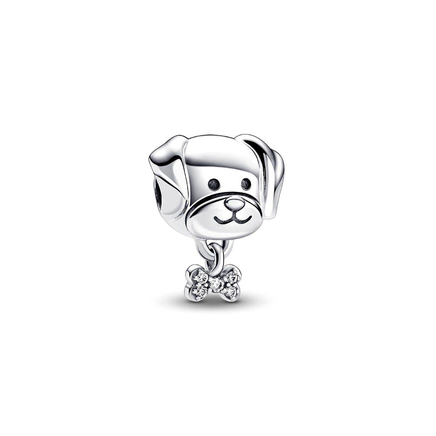 Pandora - Charm Cagnolino con Osso Argento