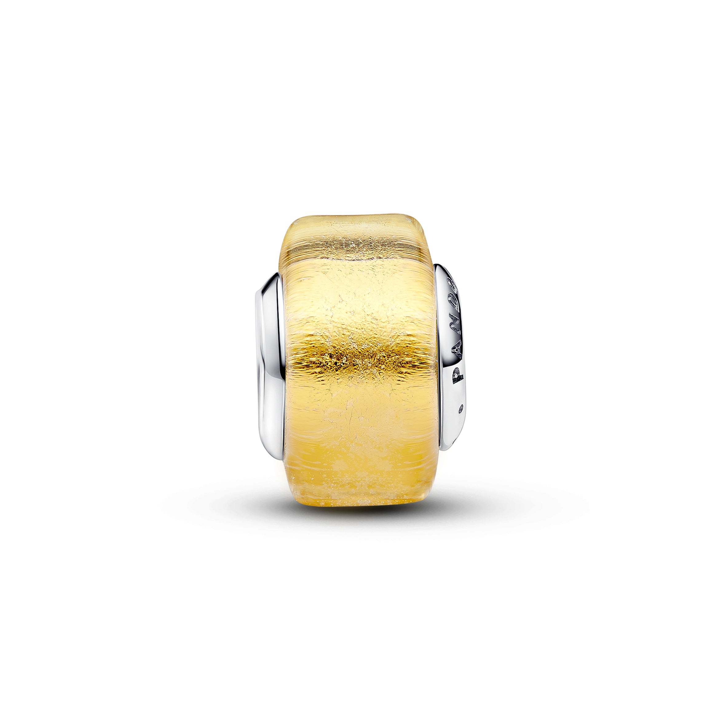 Pandora - Charm Mini Vetro di Murano Foglia d'Oro