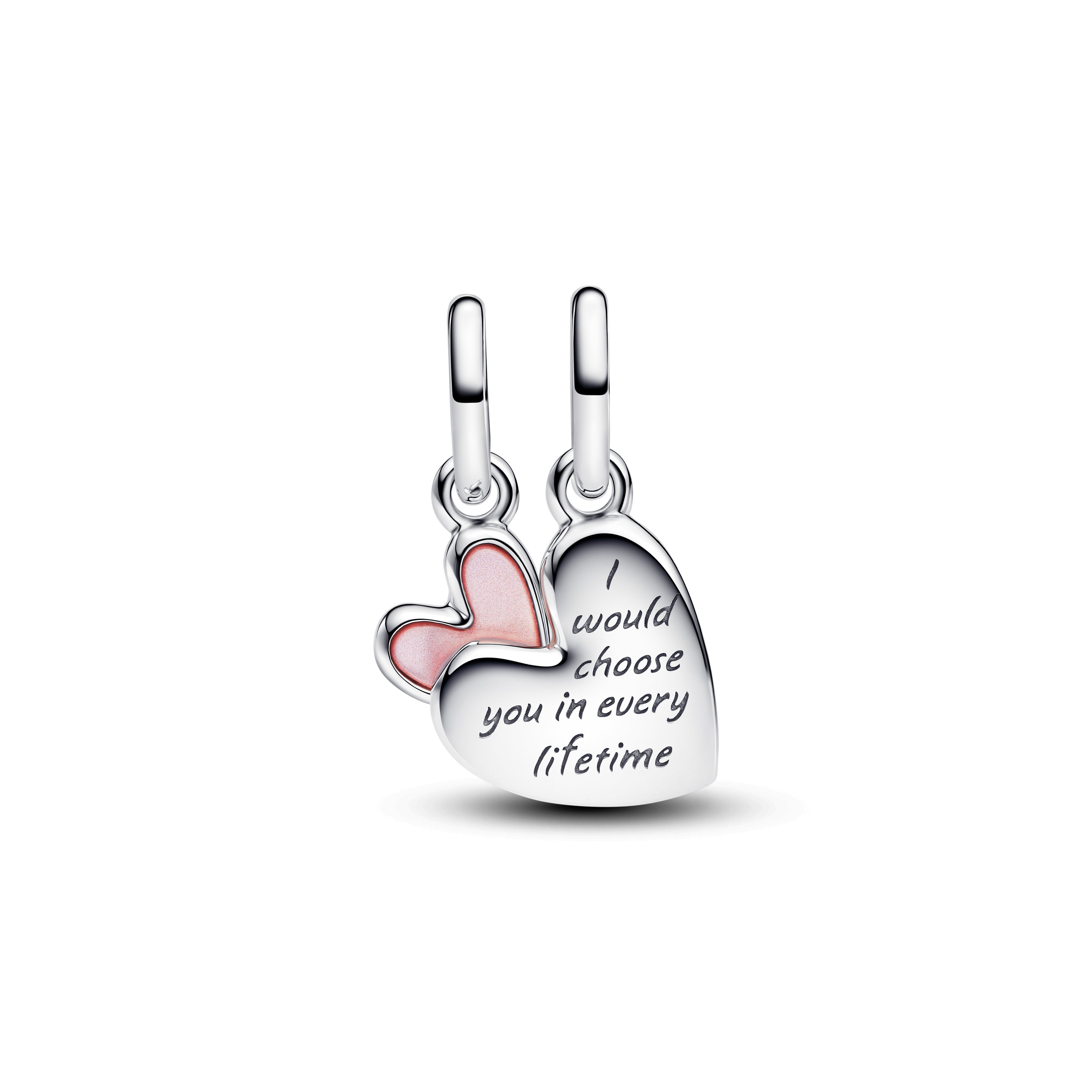 Pandora - Charm Pendente Unione di Cuori Mamma e Figlia divisibile