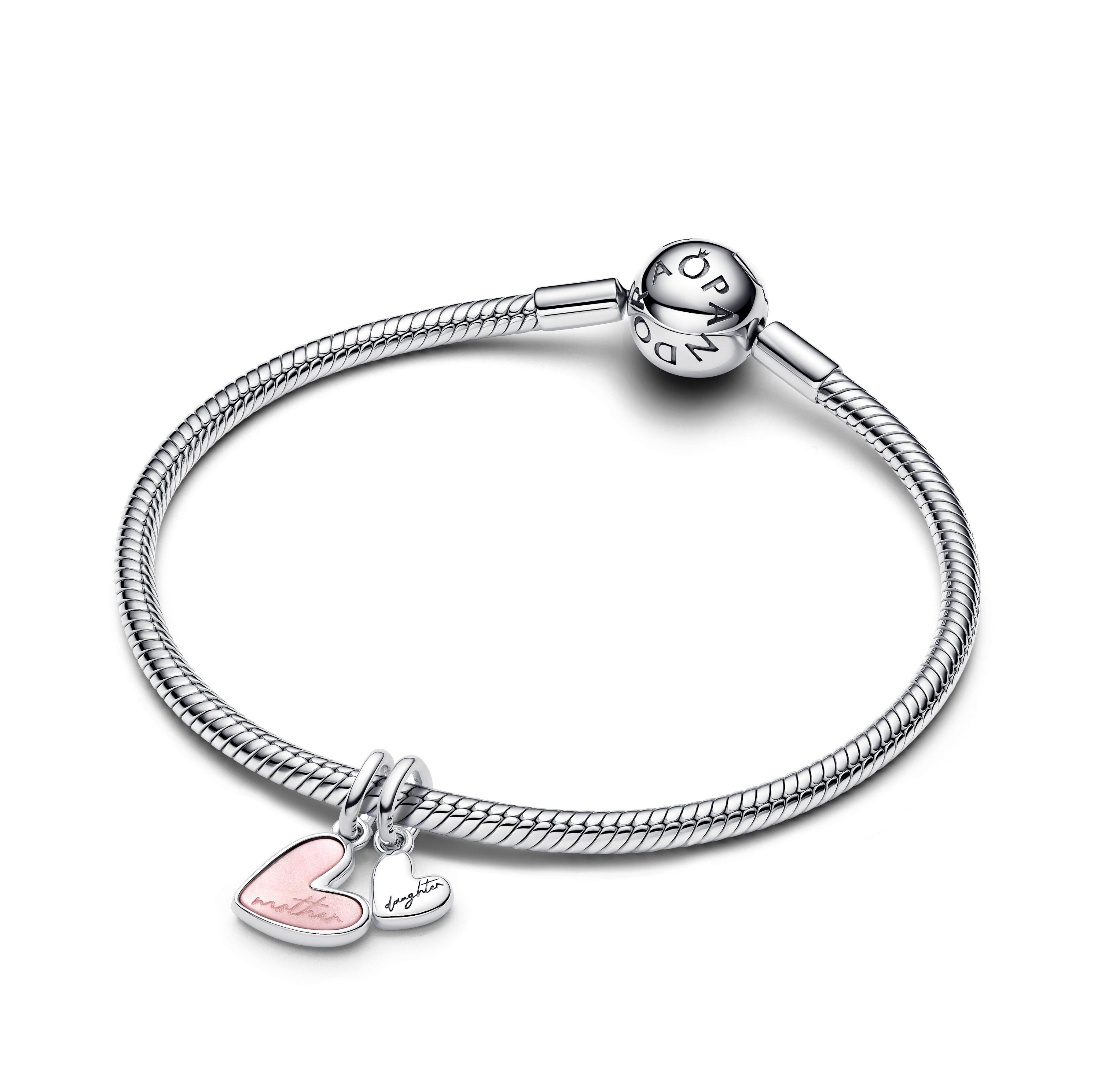 Pandora - Charm Pendente Unione di Cuori Mamma e Figlia divisibile