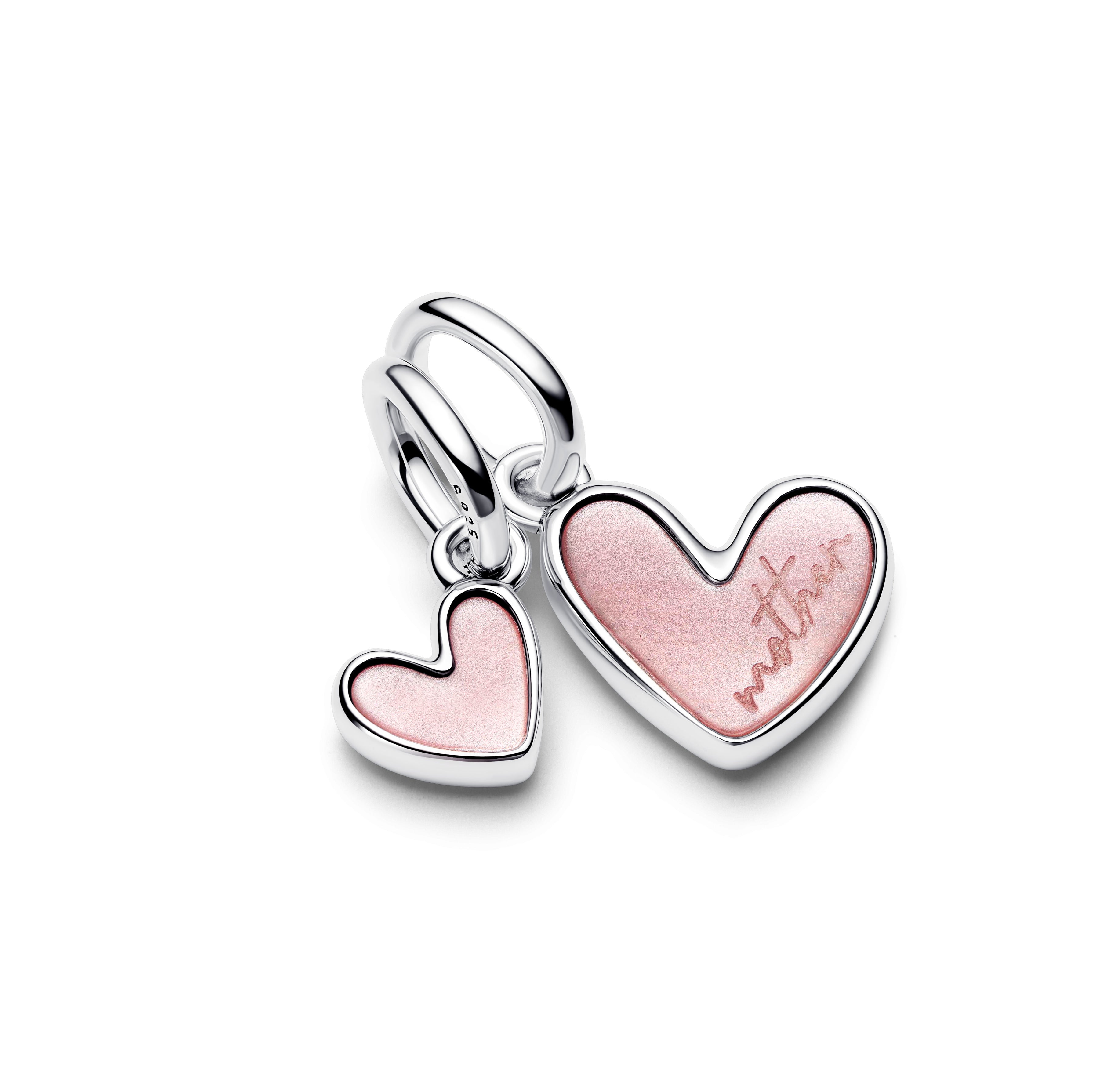 Pandora - Charm Pendente Unione di Cuori Mamma e Figlia divisibile