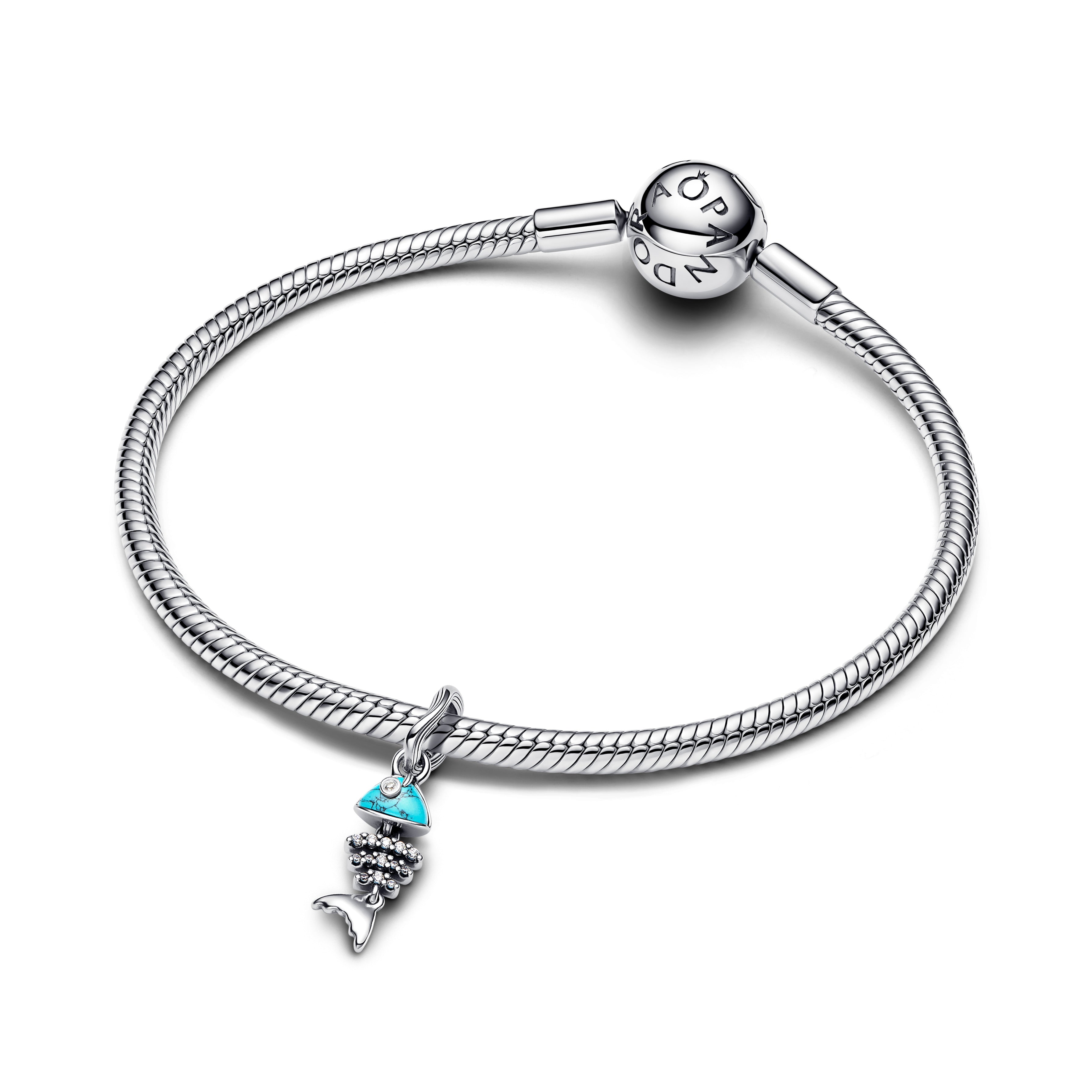 Pandora - Charm Pendente Lisca Di Pesce Turchese