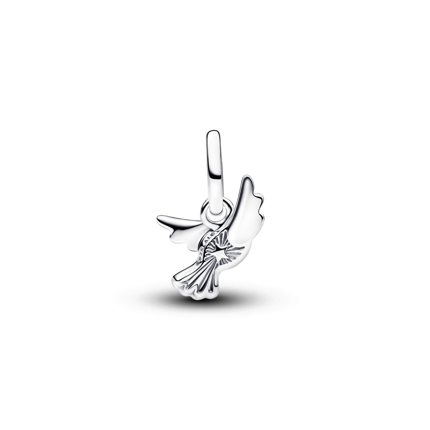 Pandora - Mini charm colomba in argento sterling con opale bianco sintetico