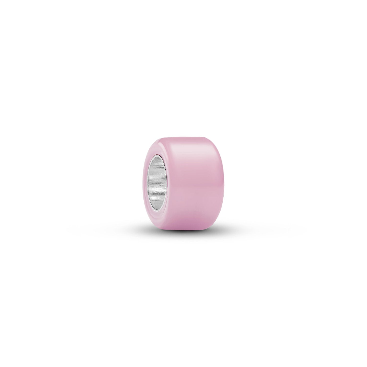 Pandora - Mini Charm Vetro di Murano Rosa Argento