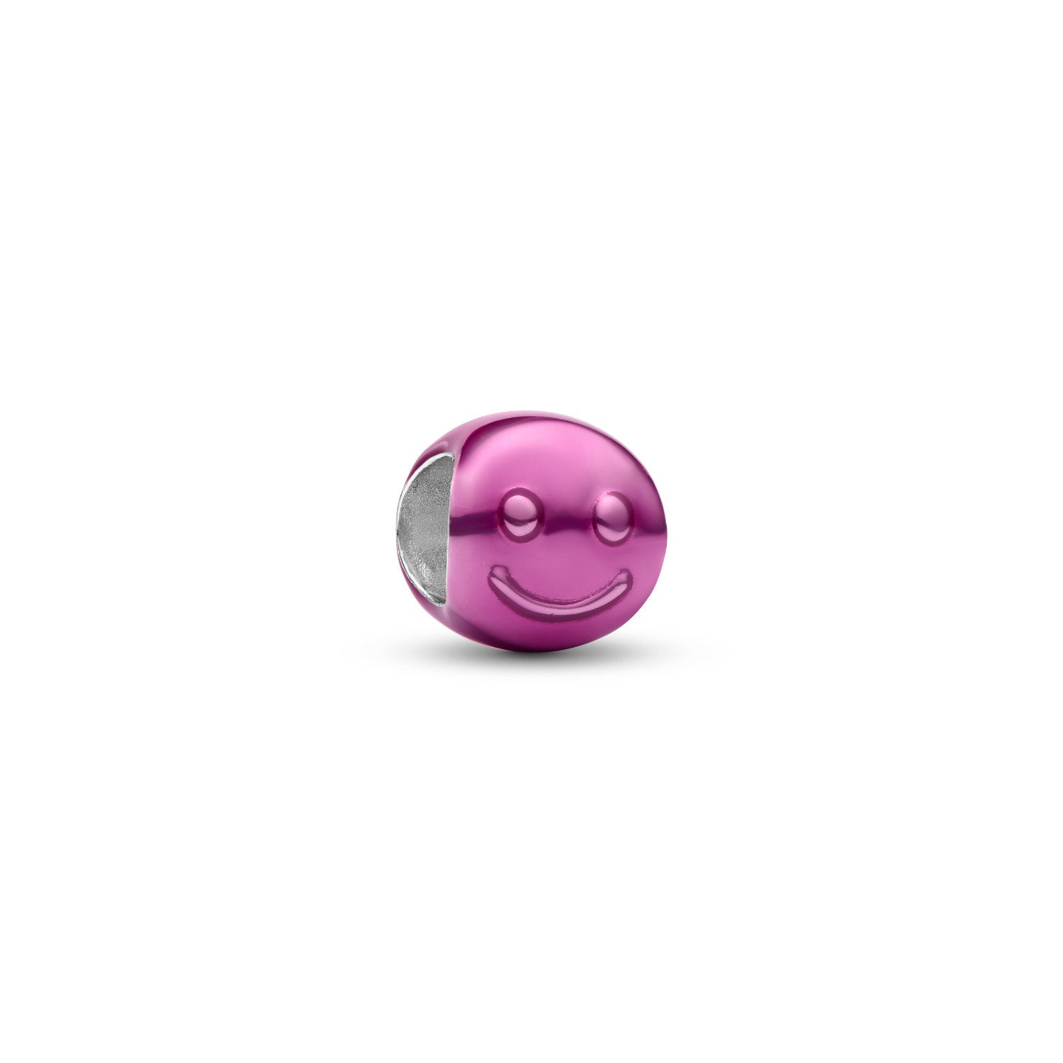 Pandora - Mini Charm Smile effetto metallico rosa Argento