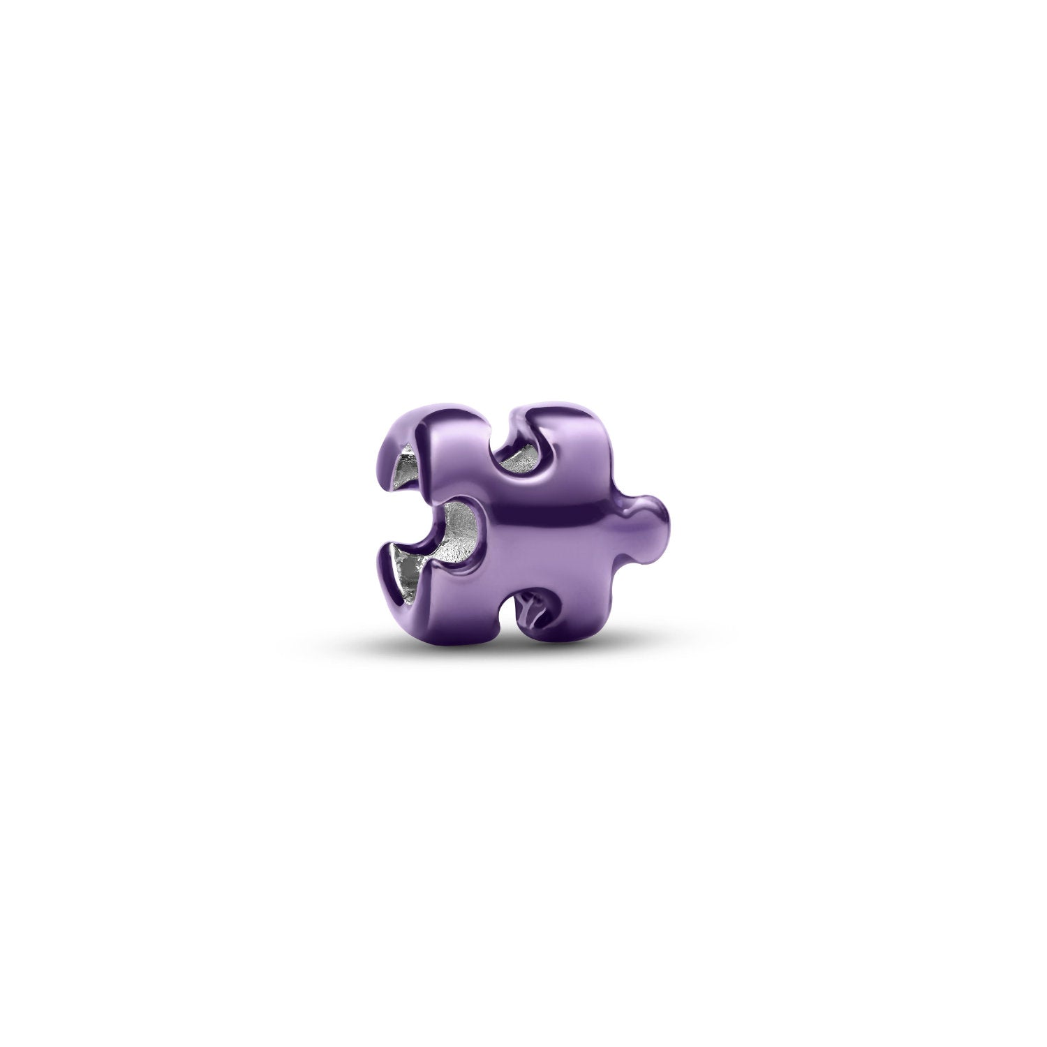 Pandora - Mini Charm Puzzle effetto metallico viola Argento