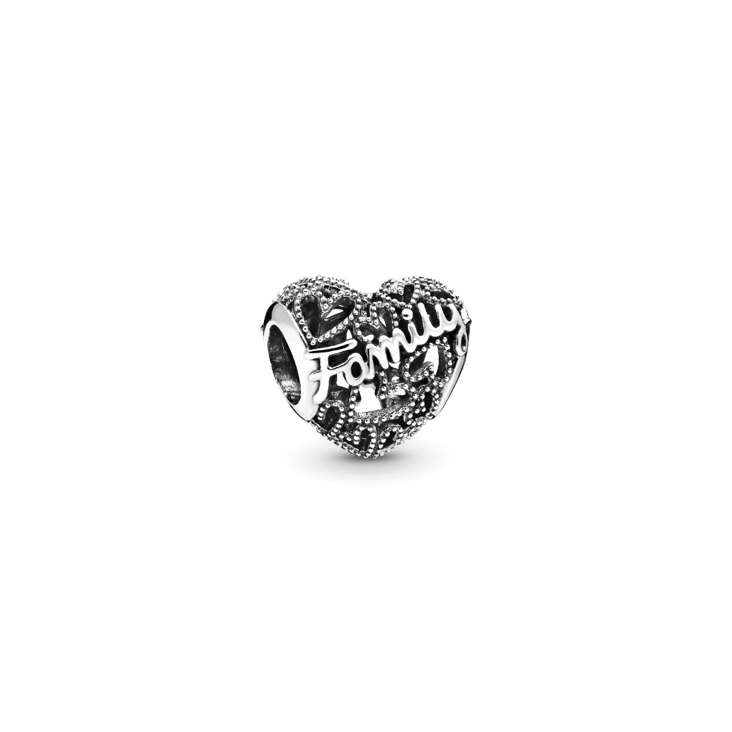 Pandora - Charm Openwork Cuore della Famiglia Argento