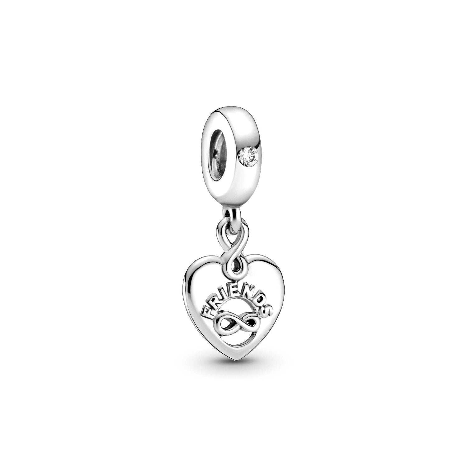 Pandora - Charm Pendente Cuore Amici per Sempre Argento