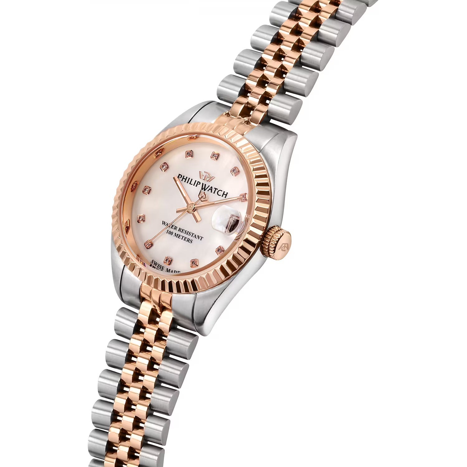 Philip Watch - Orologio Caribe 31x39mm con Diamanti Quarzo Bicolore