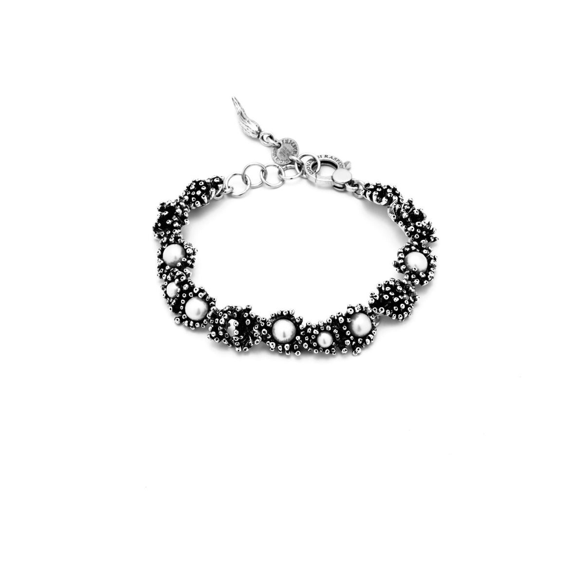 Bracciale Raspini Anemone Piccolo con perle in argento