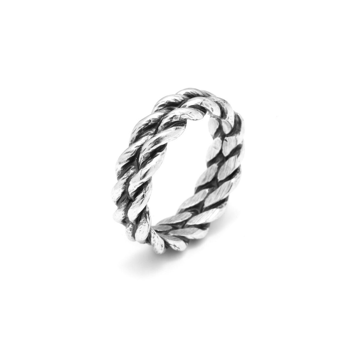 Anello Raspini Corda in argento uomo