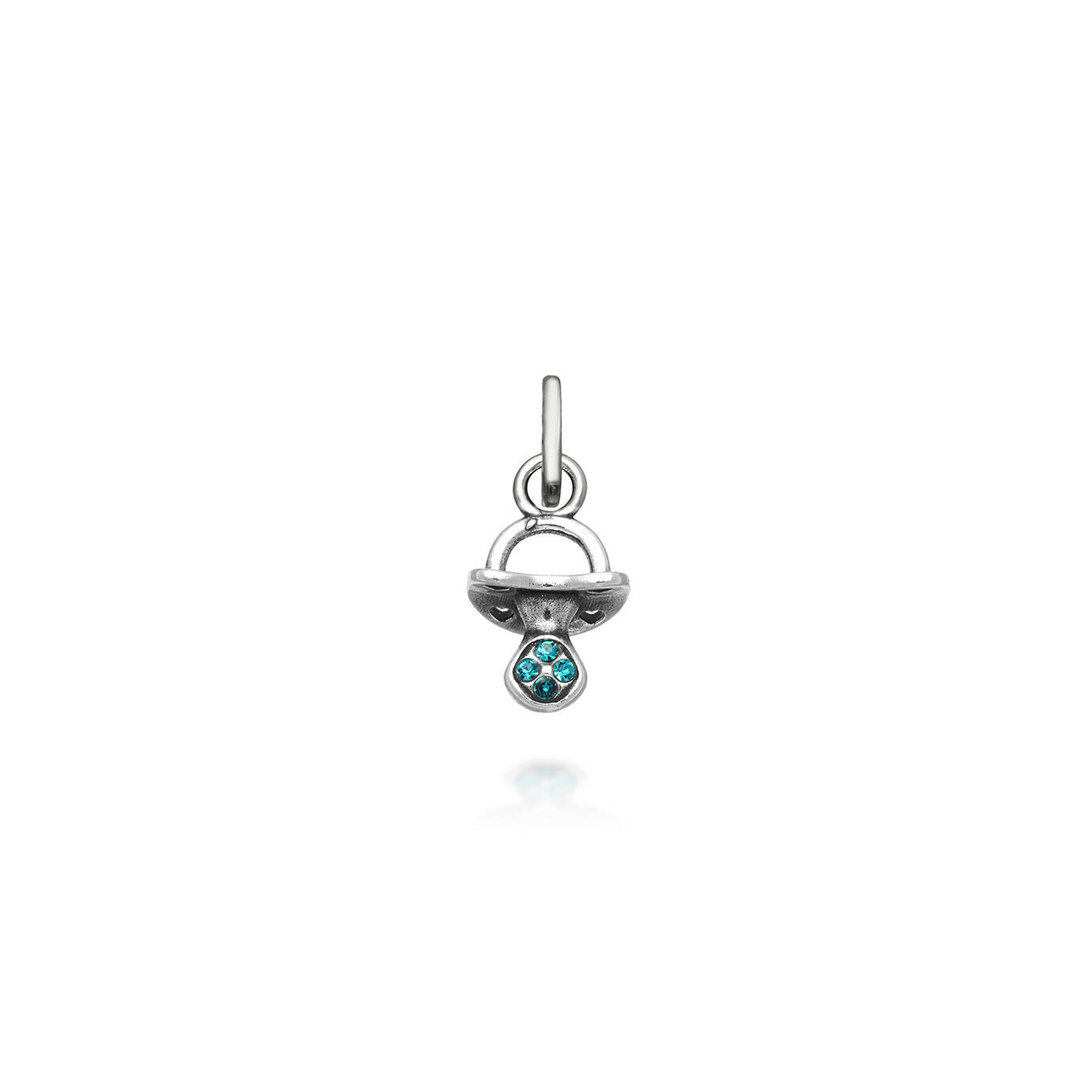 Raspini - Mini Charm Ciuccio Crystal Azzurro