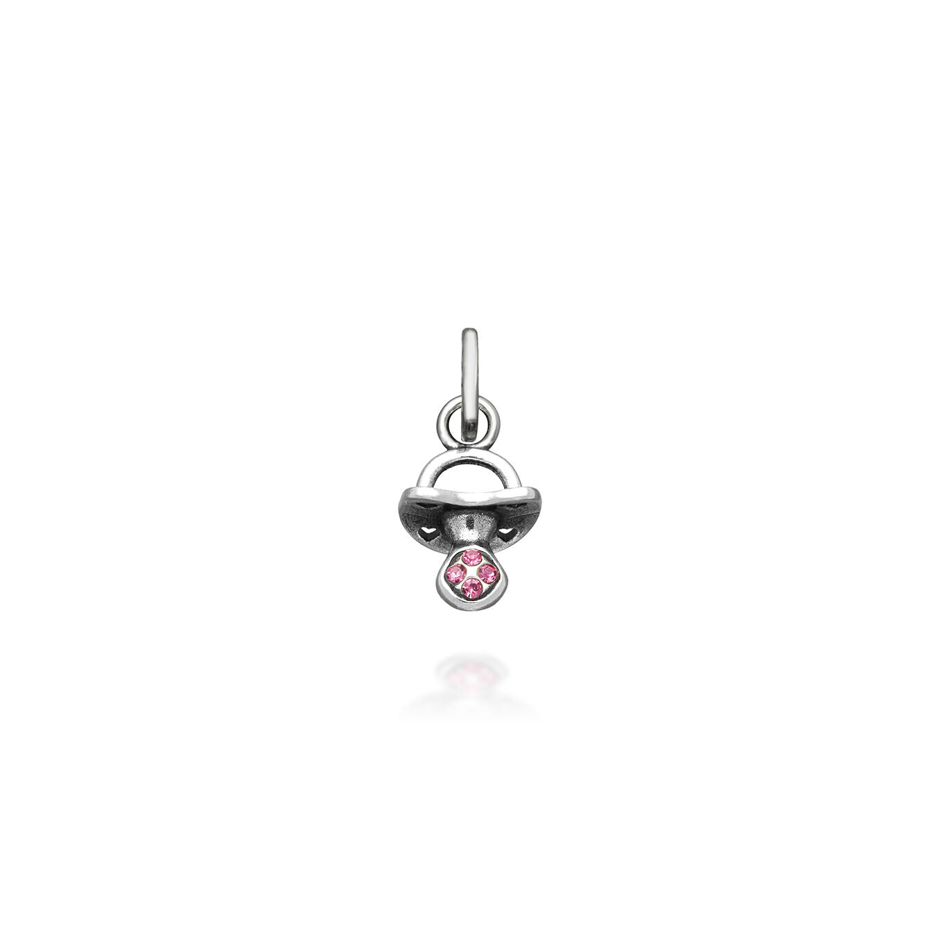 Raspini - Mini Charm Ciuccio Crystal Rosa