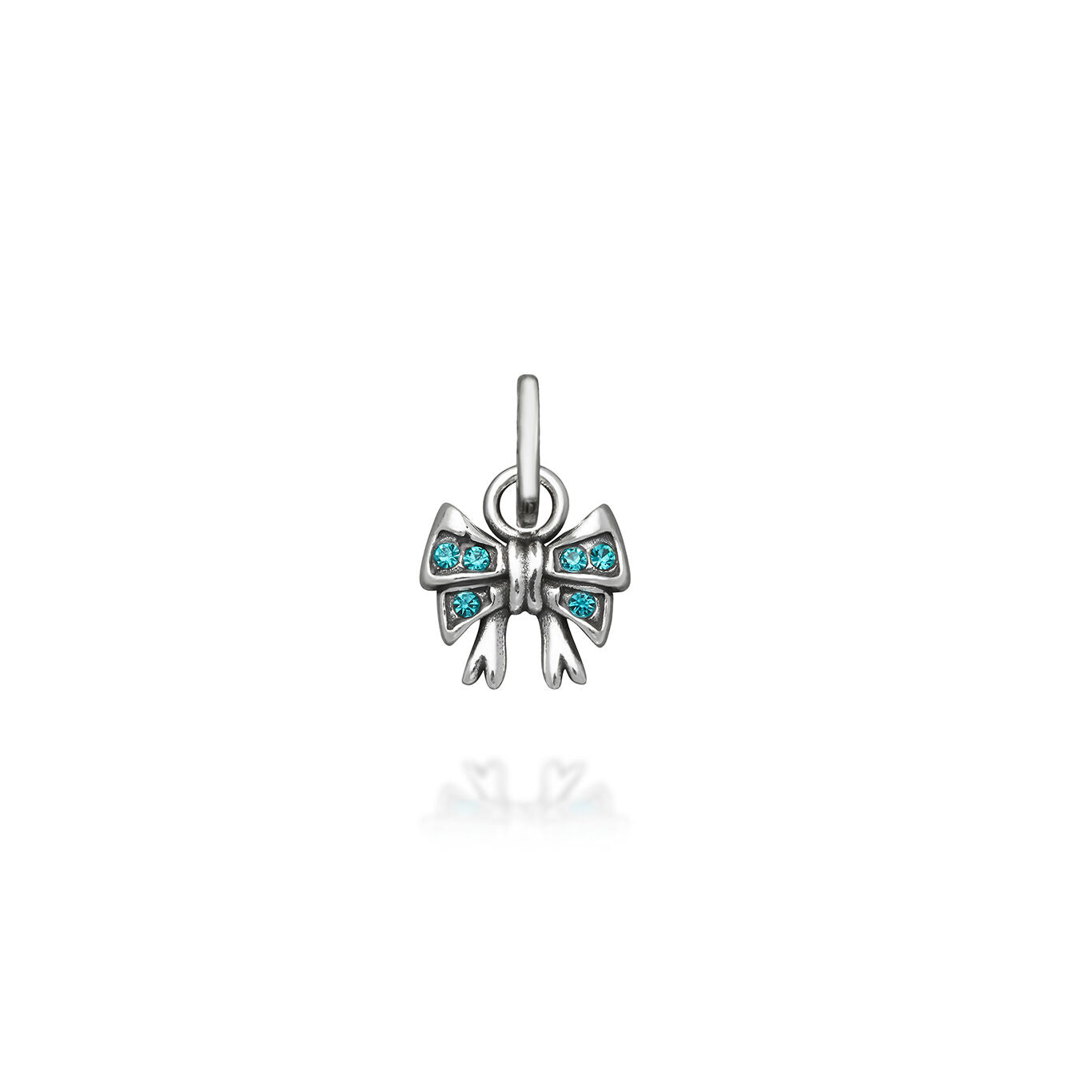 Raspini - Mini Charm Fiocco Crystal Azzurro