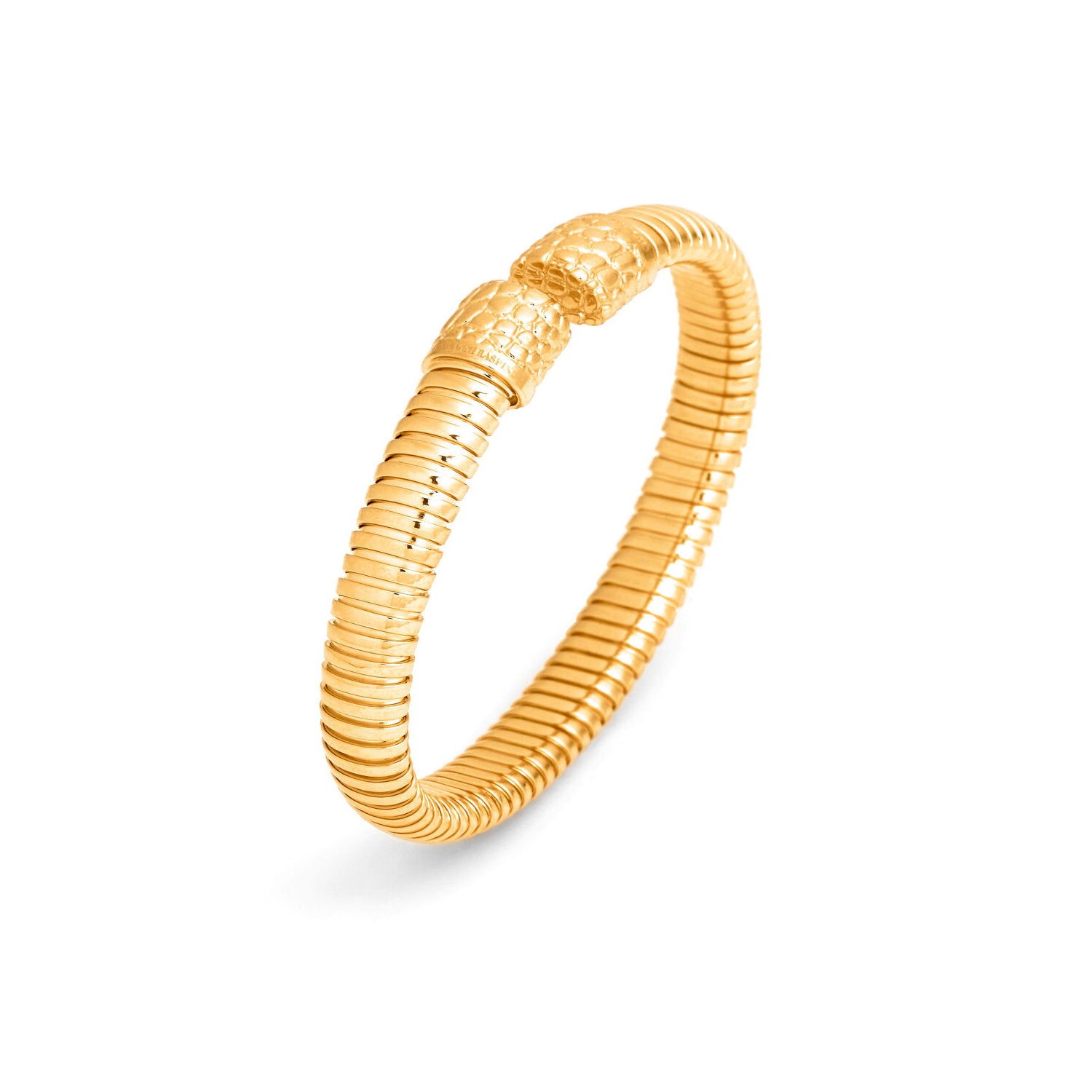 Raspini - Bracciale tubogas croco medio dorato
