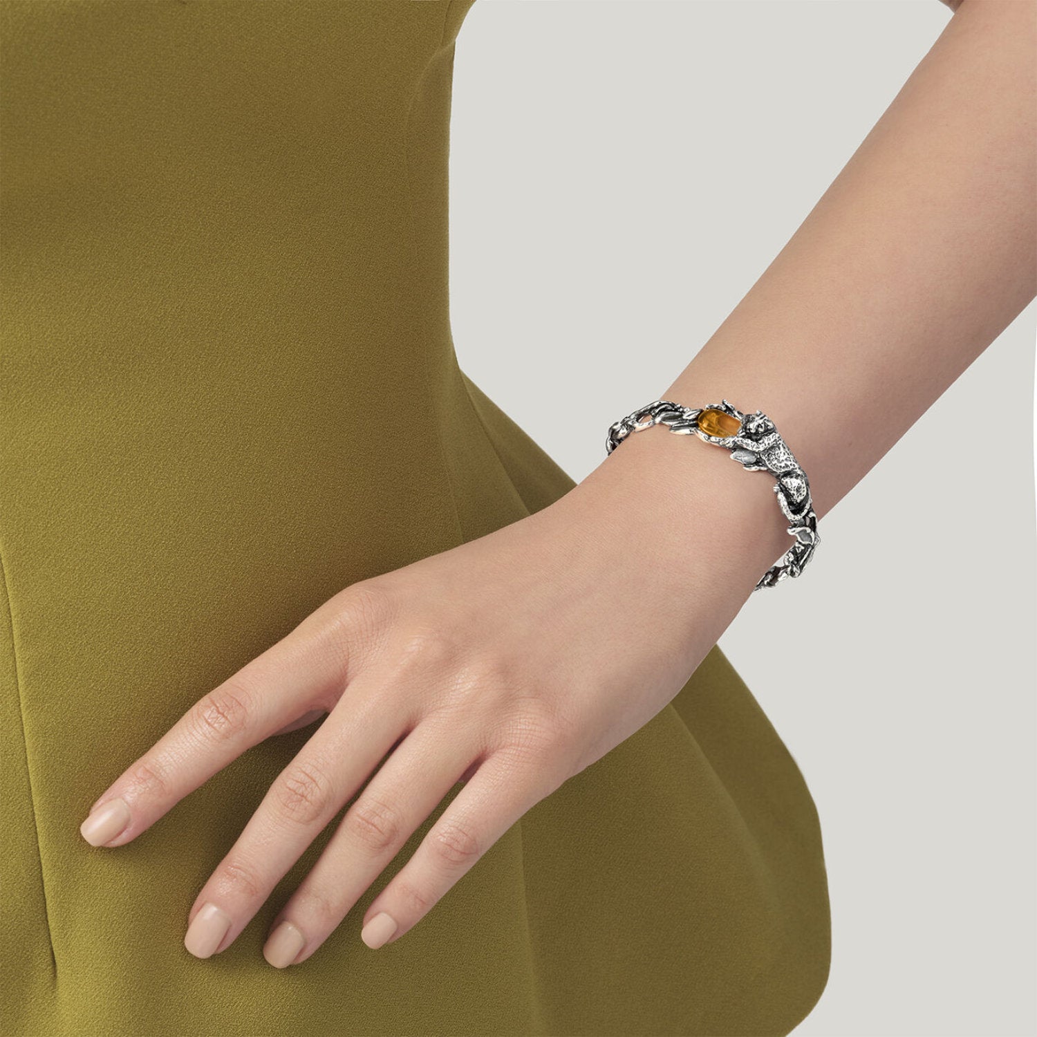 Raspini - Bracciale goccia leopardo Argento
