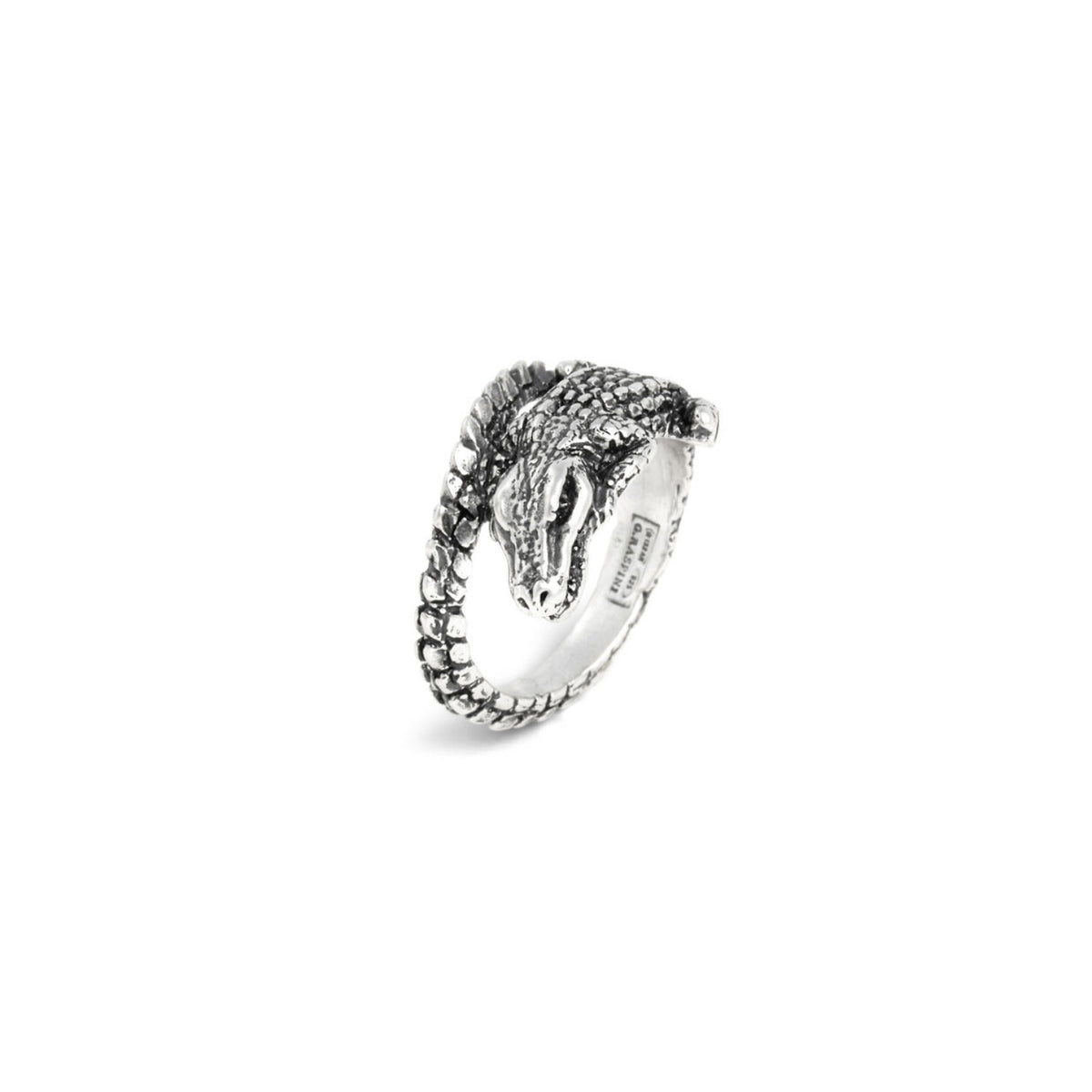Anello Raspini da Mignolo Coccodrillo in argento donna
