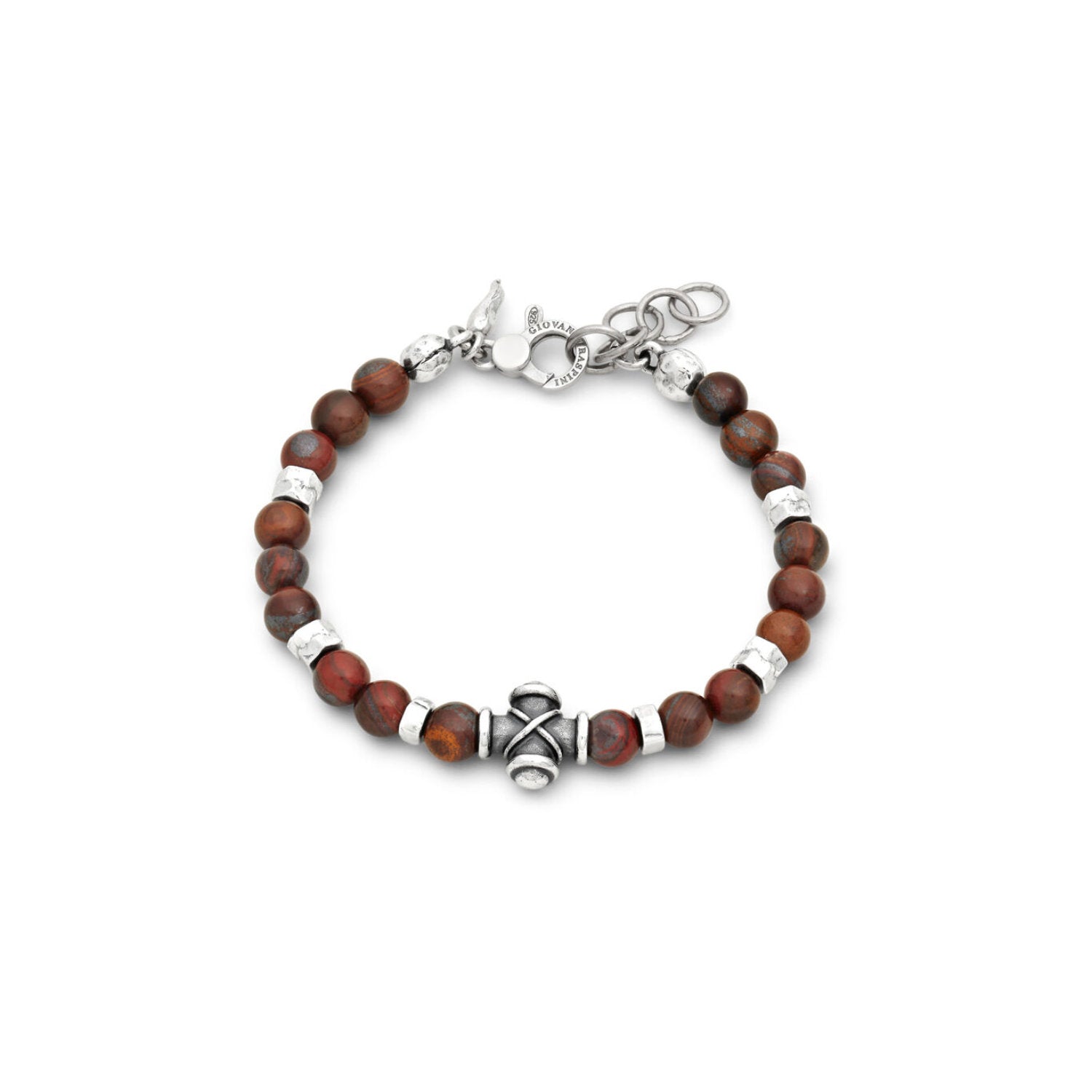 Raspini - Bracciale croce occhio di toro argento