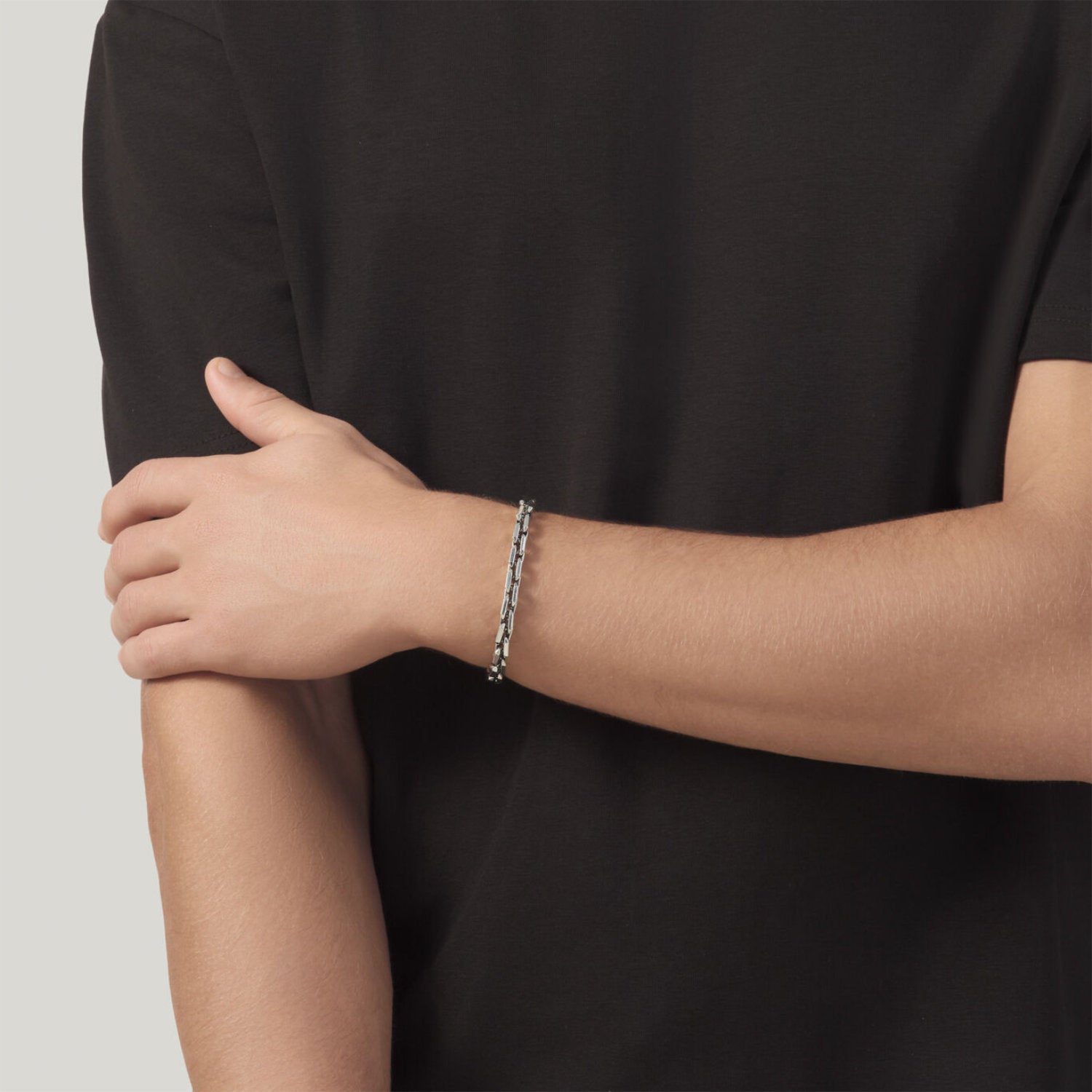 Raspini - Bracciale maglia ottagono argento L