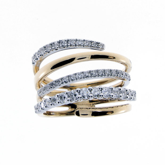 Salvini - Anello Brillanti oro bianco e rosa