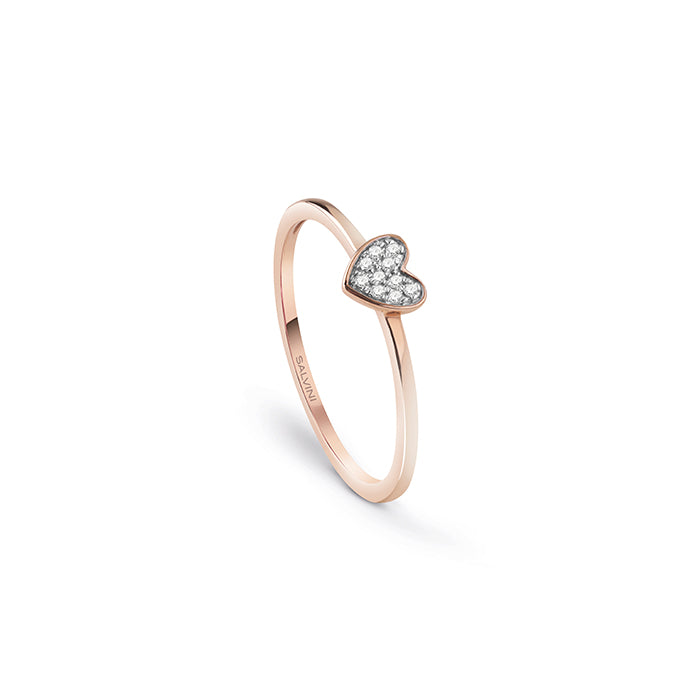 Salvini - Anello Oro Rosa e Brillanti Cuore
