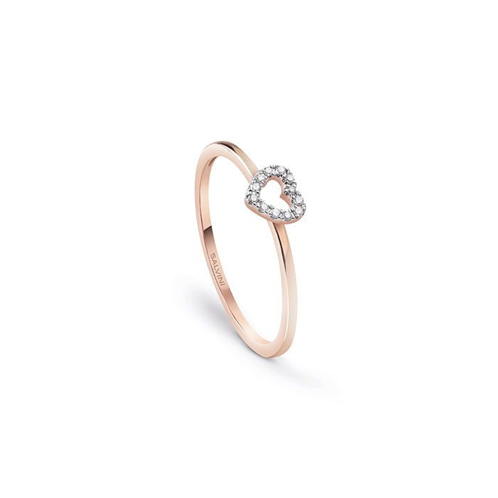 Salvini - Anello Oro Rosa e Brillanti Cuore