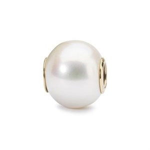 Trollbeads - Perla Bianca Con Oro