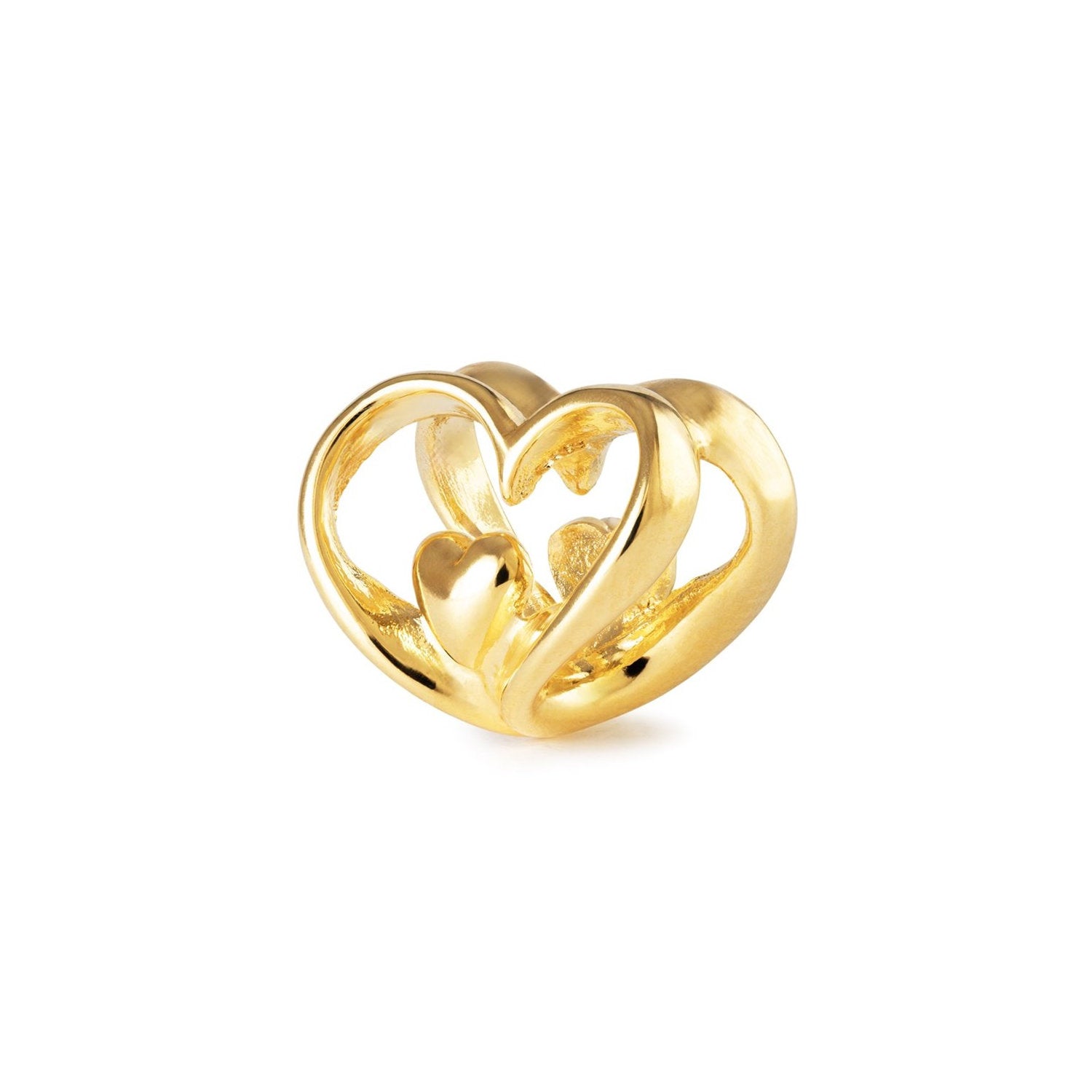 Trollbeads - Cuore a cuore, placcato oro