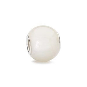 Trollbeads - Pietra Di Luna Bianca Rotonda