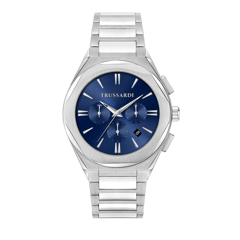 Trussardi - Brink 44mm Mult Blue Dial Br ss