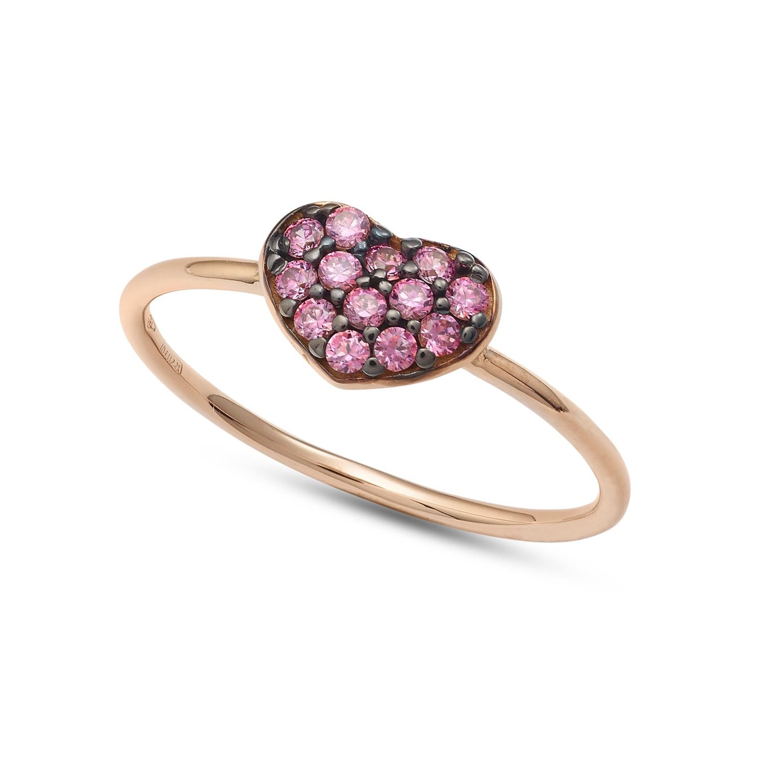 Ambrosia - Anello Oro E Zirconi rosa