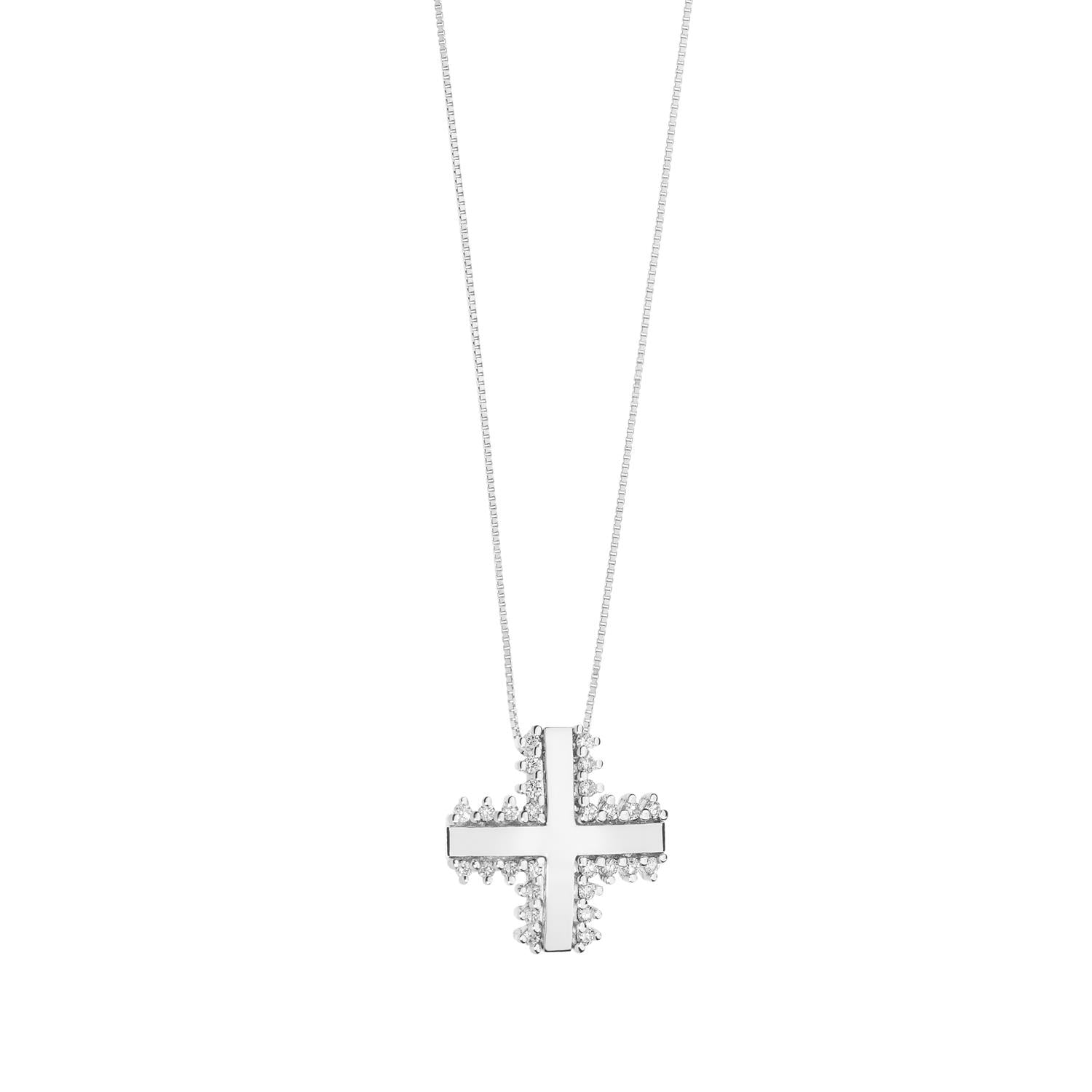 Comete Gioielli - Croce Oro bianco e diamanti