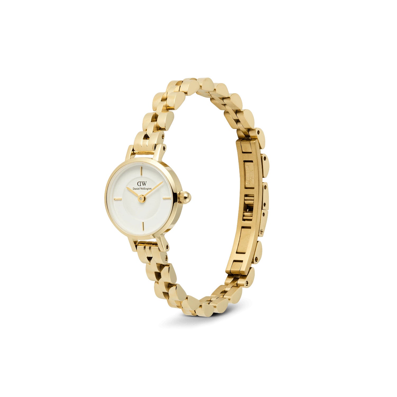 Daniel Wellington - Orologio Petite Mini Arch 3-link White Gold 19mm Quarzo