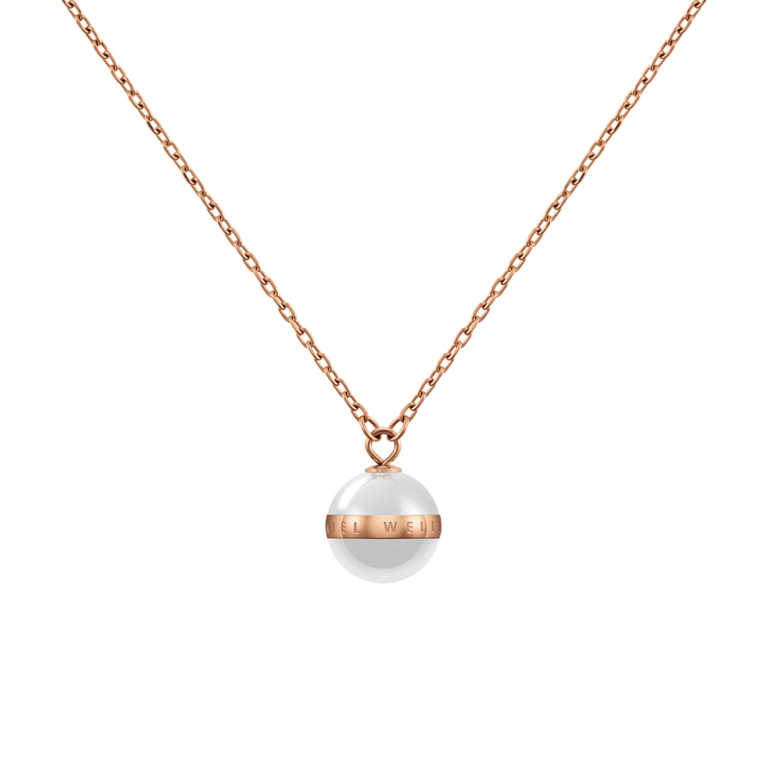 Daniel Wellington - Collana Aspiration Pendente Ceramica Rose Gold