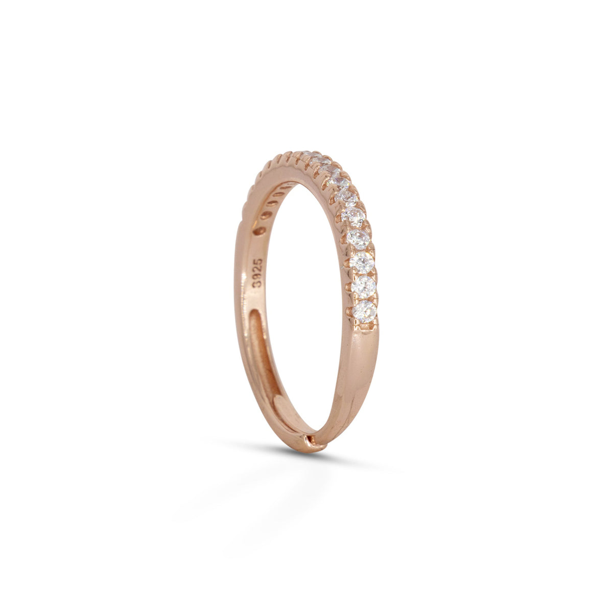 Anello Dilvdò mezza veretta in argento oro rosa donna