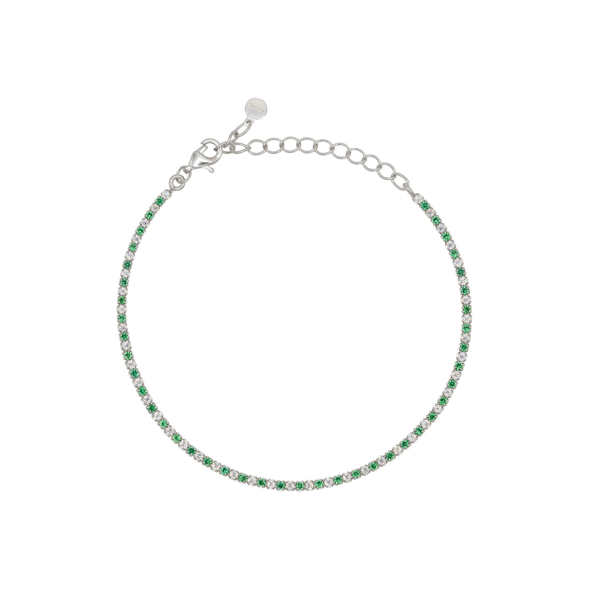 Bracciale Dilvdò tennis 1,5 mm verde