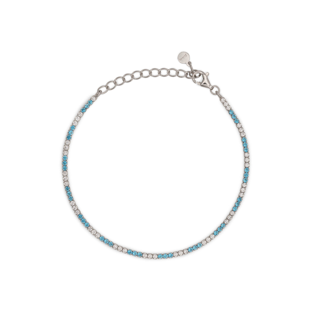 Bracciale Dilvdò tennis 1,5 mm turchese