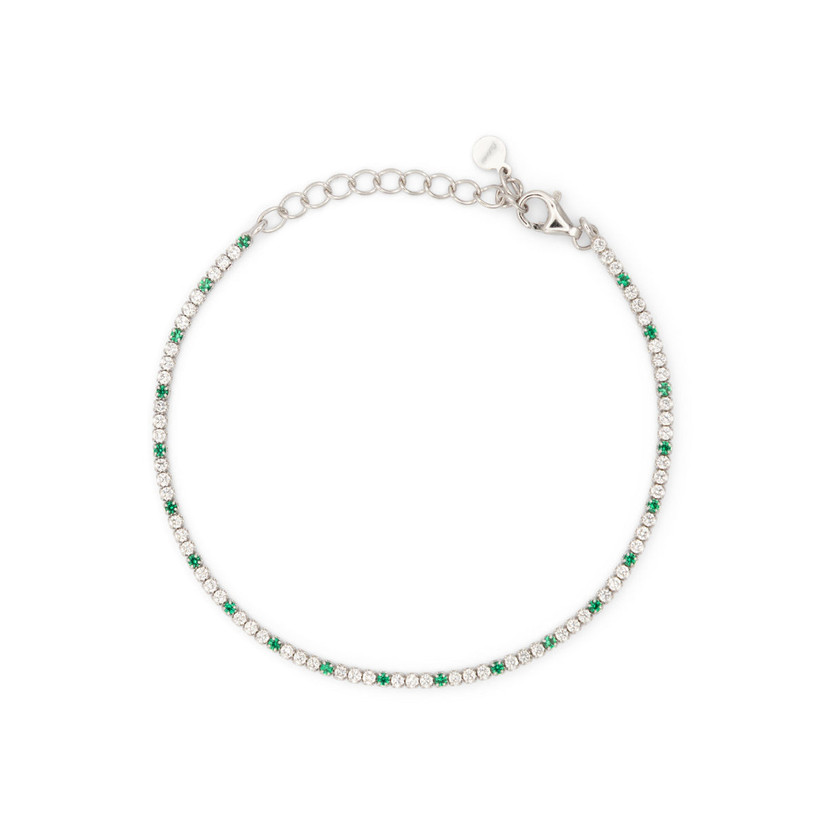 Bracciale Dilvdò tennis 1,5 mm verde