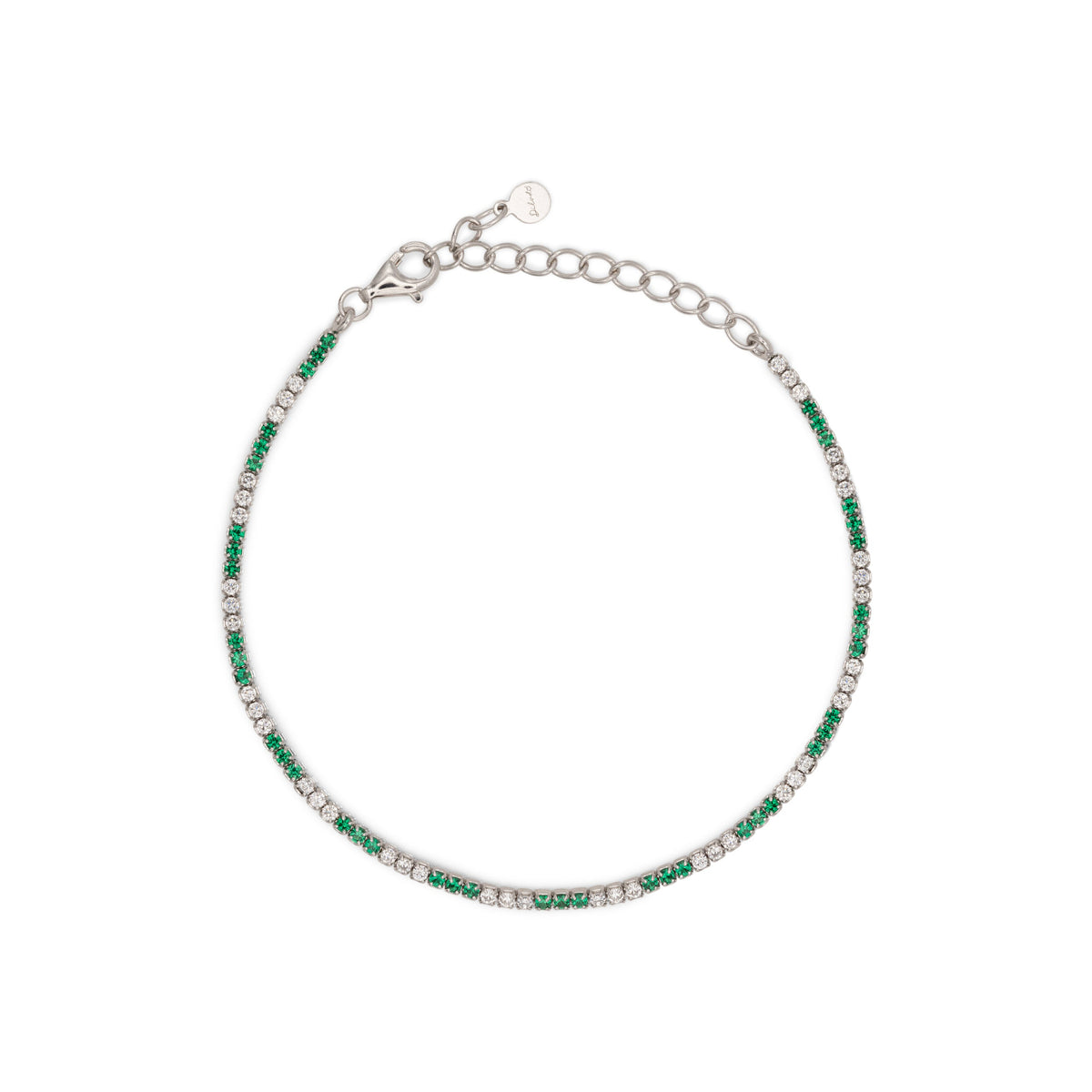 Bracciale Dilvdò tennis 1,5 mm verde