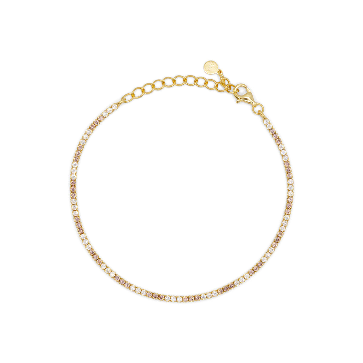 Bracciale Dilvdò tennis 1,5 mm oro marrone