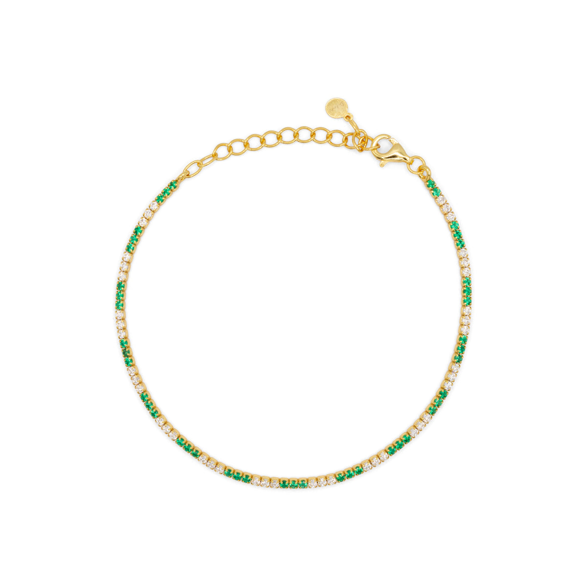 Bracciale Dilvdò tennis 1,5 mm oro verde