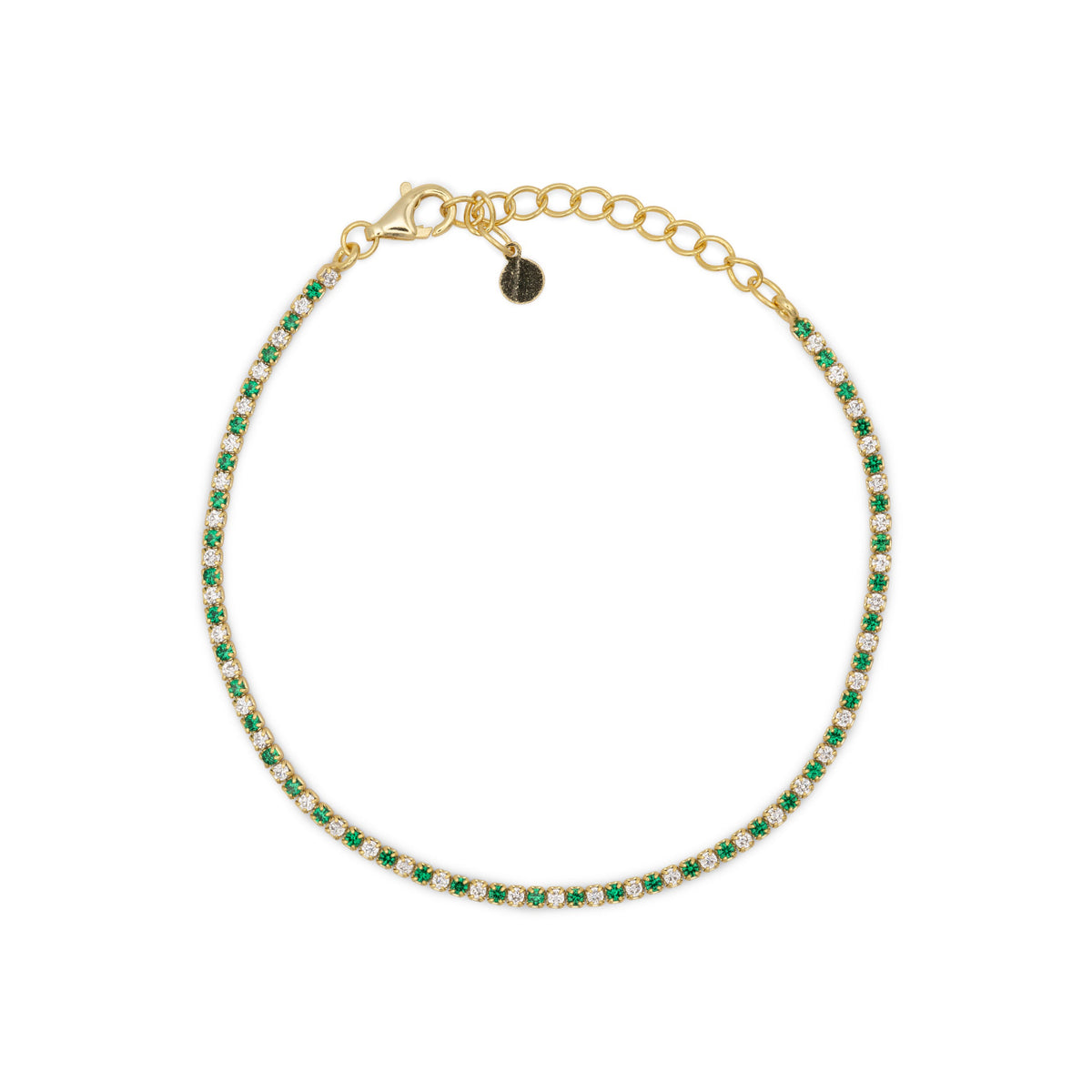 Bracciale Dilvdò tennis 1,5 mm oro verde