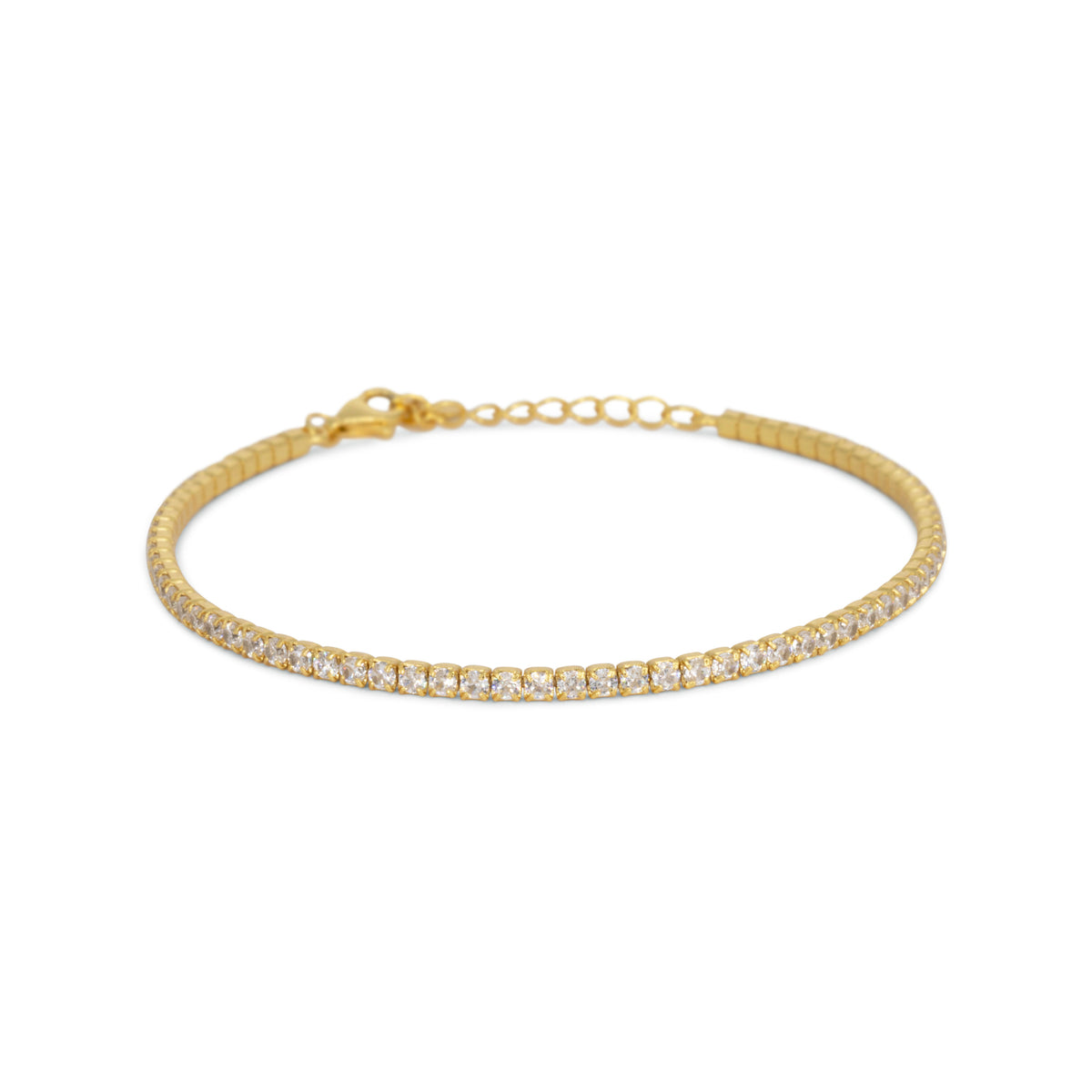 Bracciale Dilvdò tennis 2 mm in argento oro